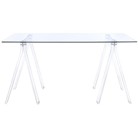 Coaster 30 x 59 x 31.5 in. Home Office Writing Desk, Clear Acrylic 801535